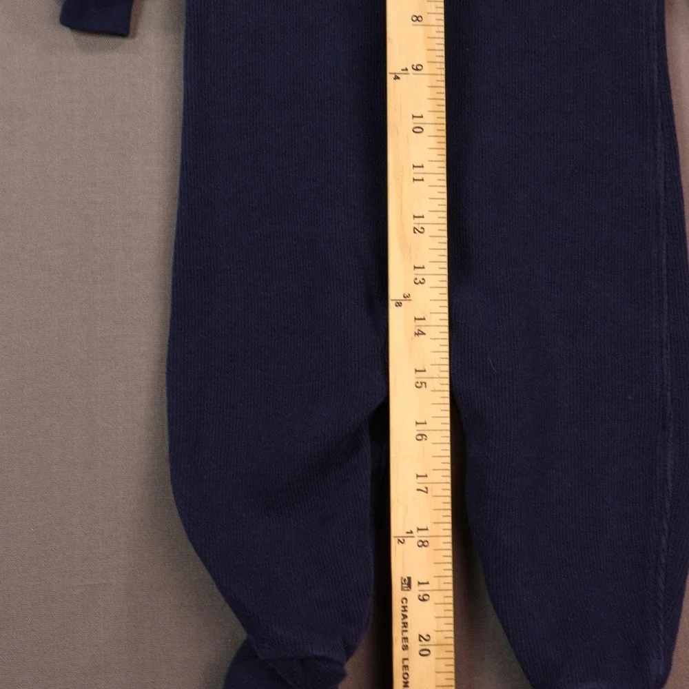 Ralph Lauren Coverall Boys 3-6M Blue Knit Collared Footed One Piece Polo Logo